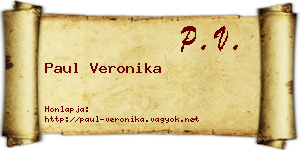 Paul Veronika névjegykártya